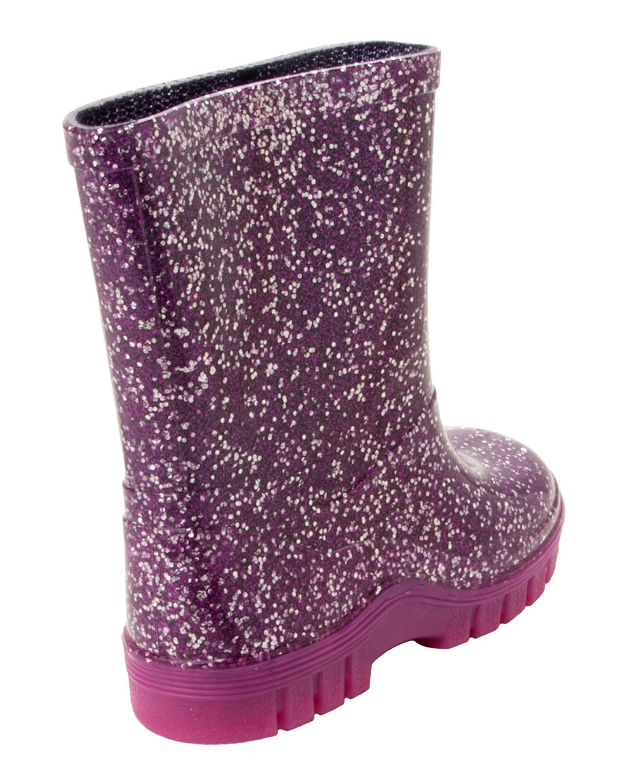 GIRLS PEPPA PIG PURPLE GLITTER WELLIES 