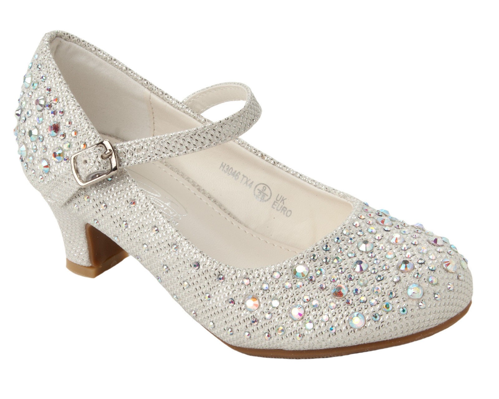 girls white glitter shoes